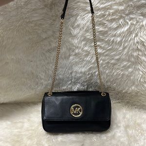 MICHAEL Michael Kors Black Leather Shoulder Bag